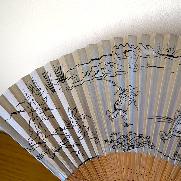 扇子 鳥獣戯画