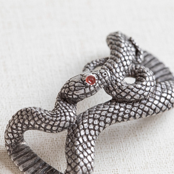 大蛇帯留め（BK）